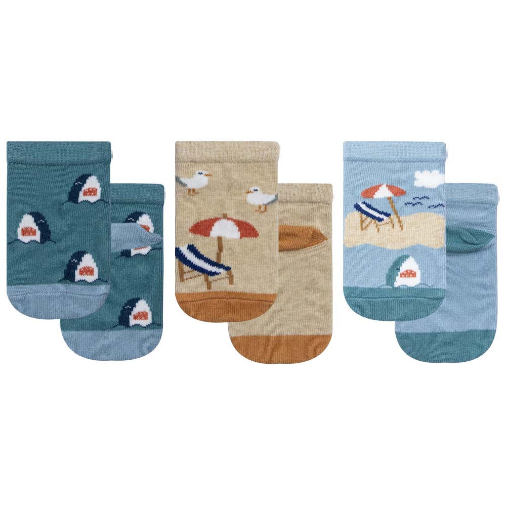 Baby Boy Beach Vibe & Shark Print Socks