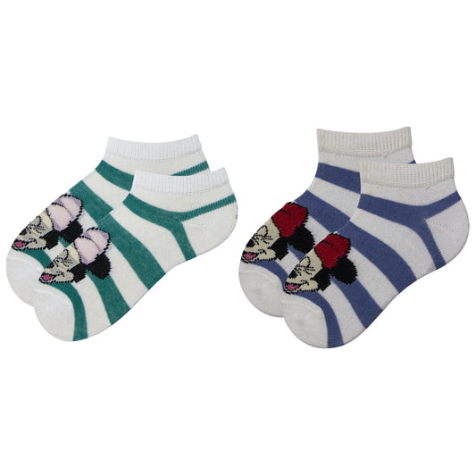 Girl’s Mickey Mouse Striped Socks