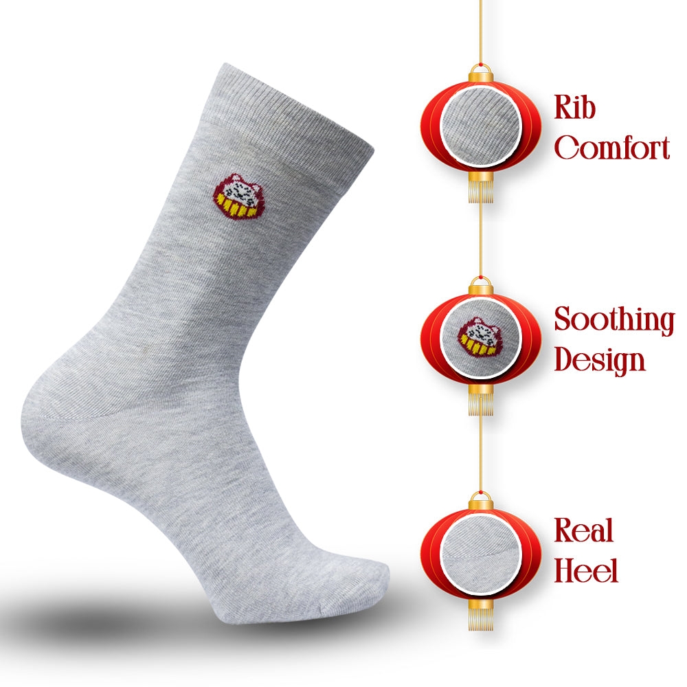 Men Cat Print Socks