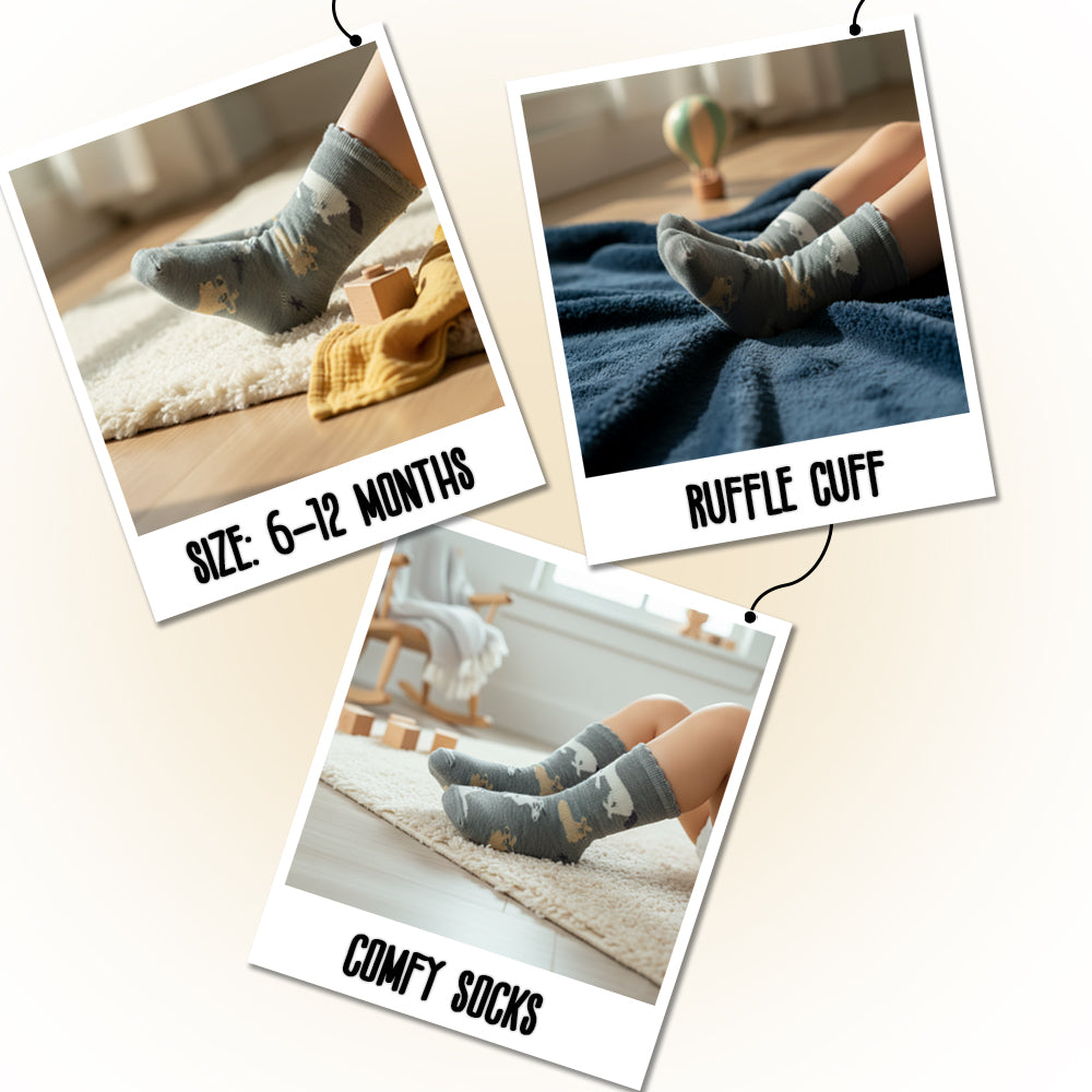 Magical Unicorn Grey Girls Socks