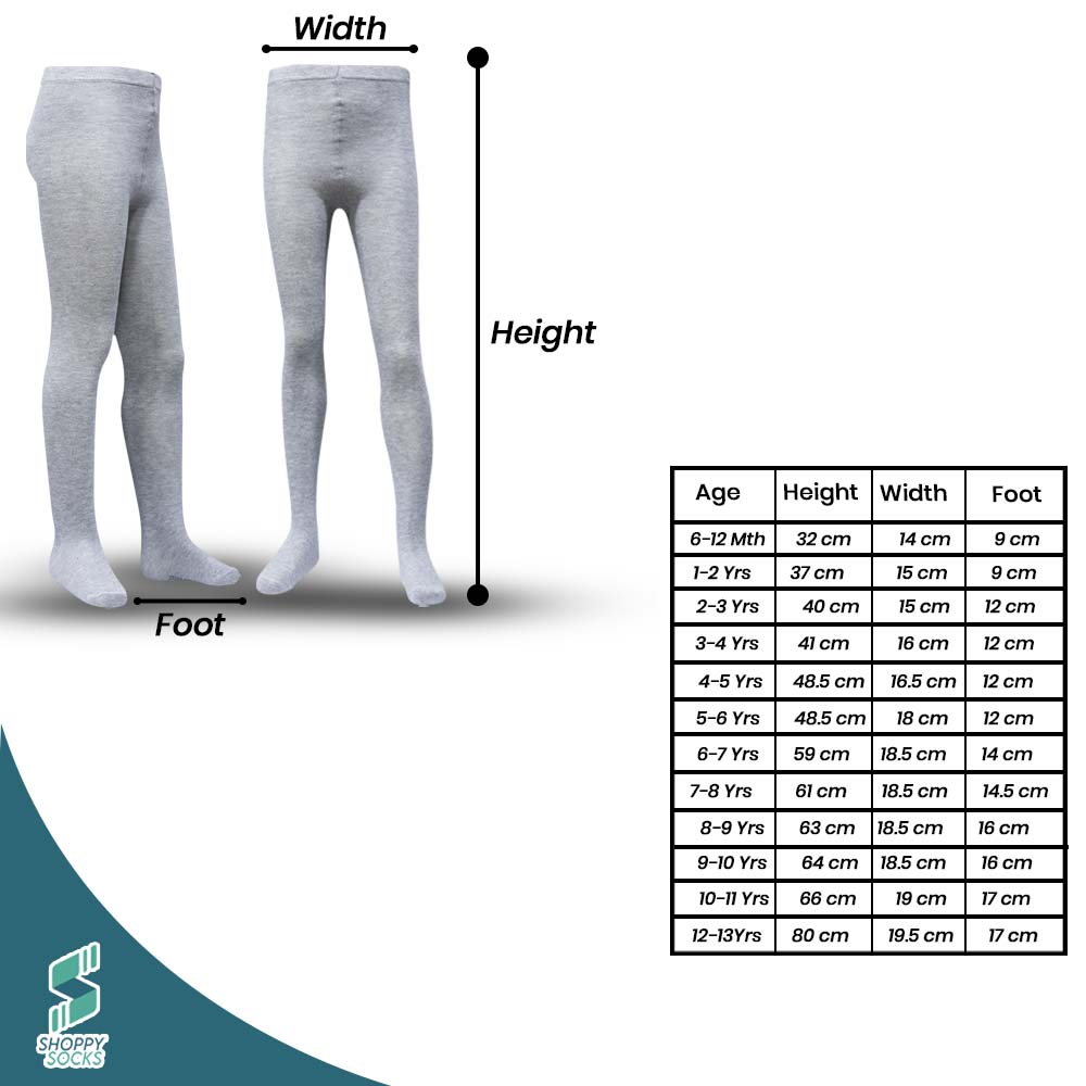 The Ultimate Comfort Plain Light Grey Tights for Girls (SF)