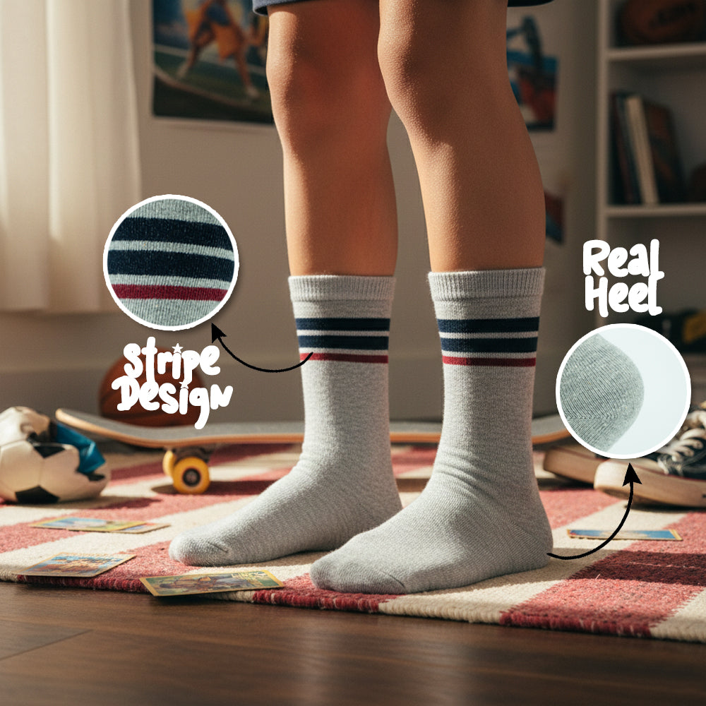Boys Cotton-Rich Crew Socks