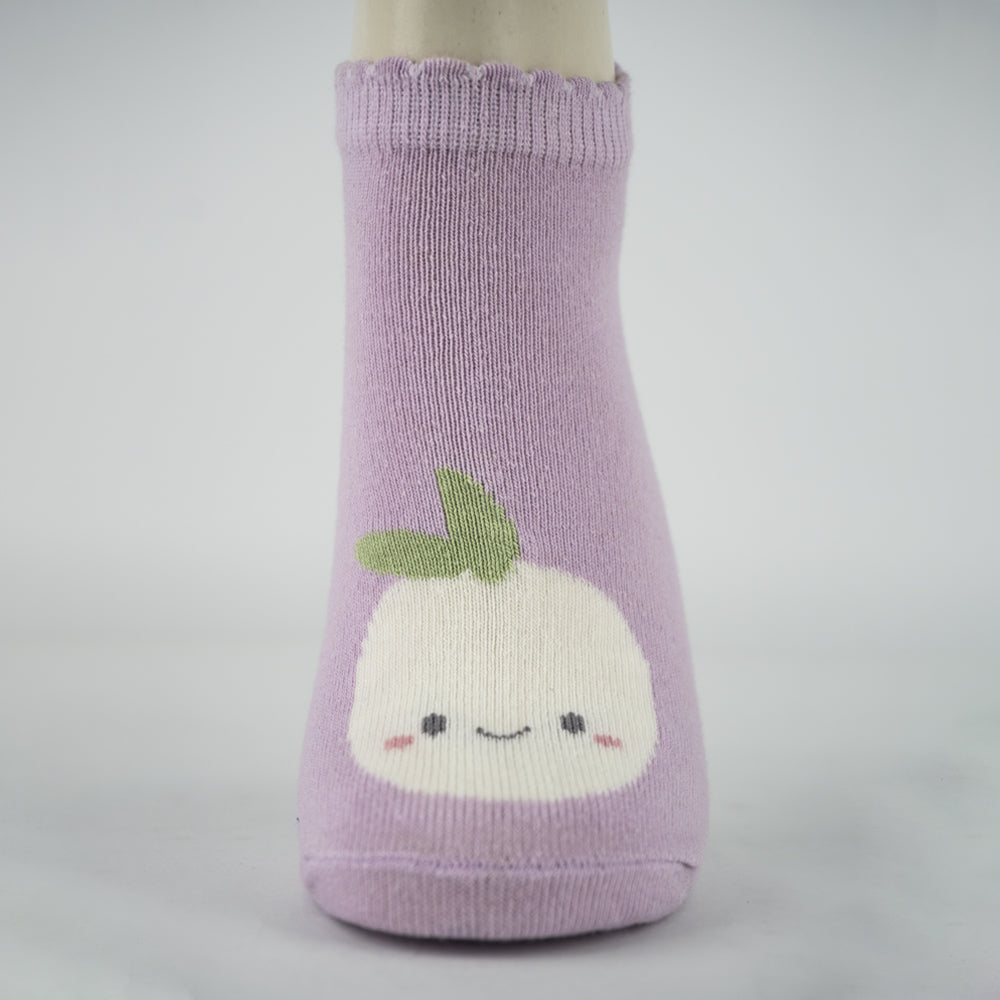 Girls' Veg Print Ankle Socks