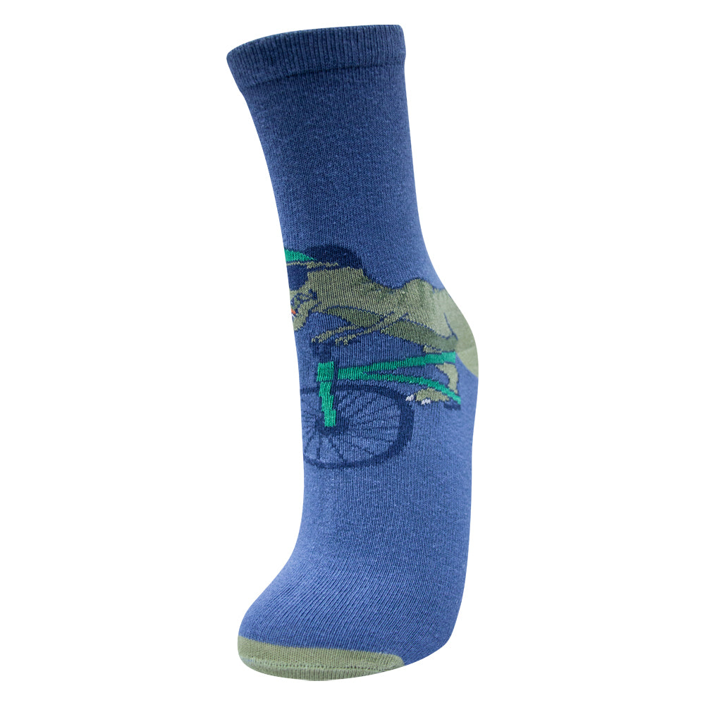 Boy's Dinosaur Biking Crew Socks