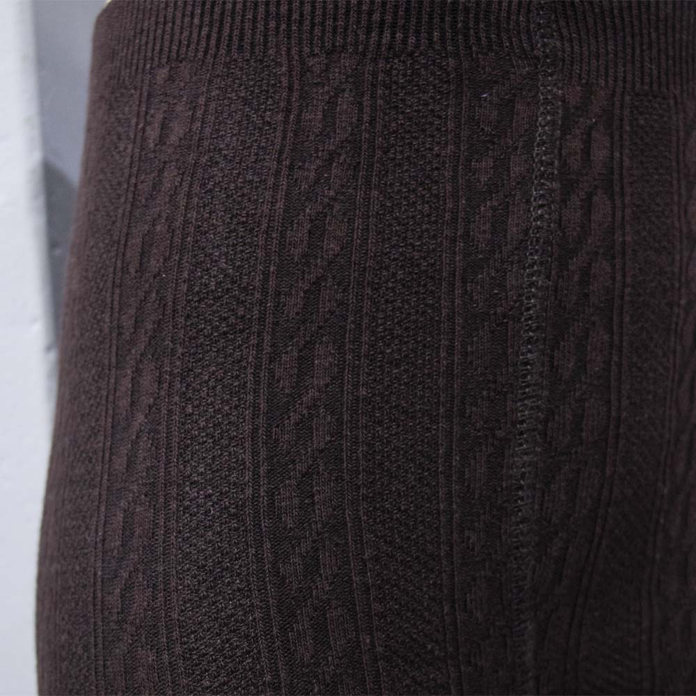 Cozy Cable Knit Chocolate Brown Girls Tights (OT)