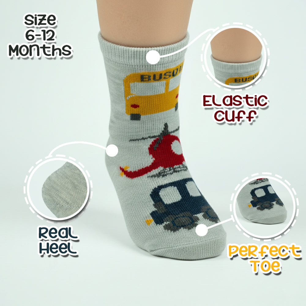 Baby Boys' Vehicle Crew Socks