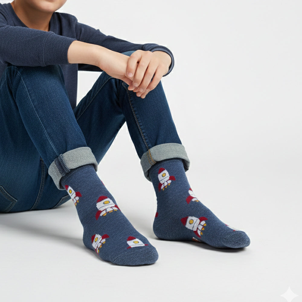 Boys' Rockets Print Socks