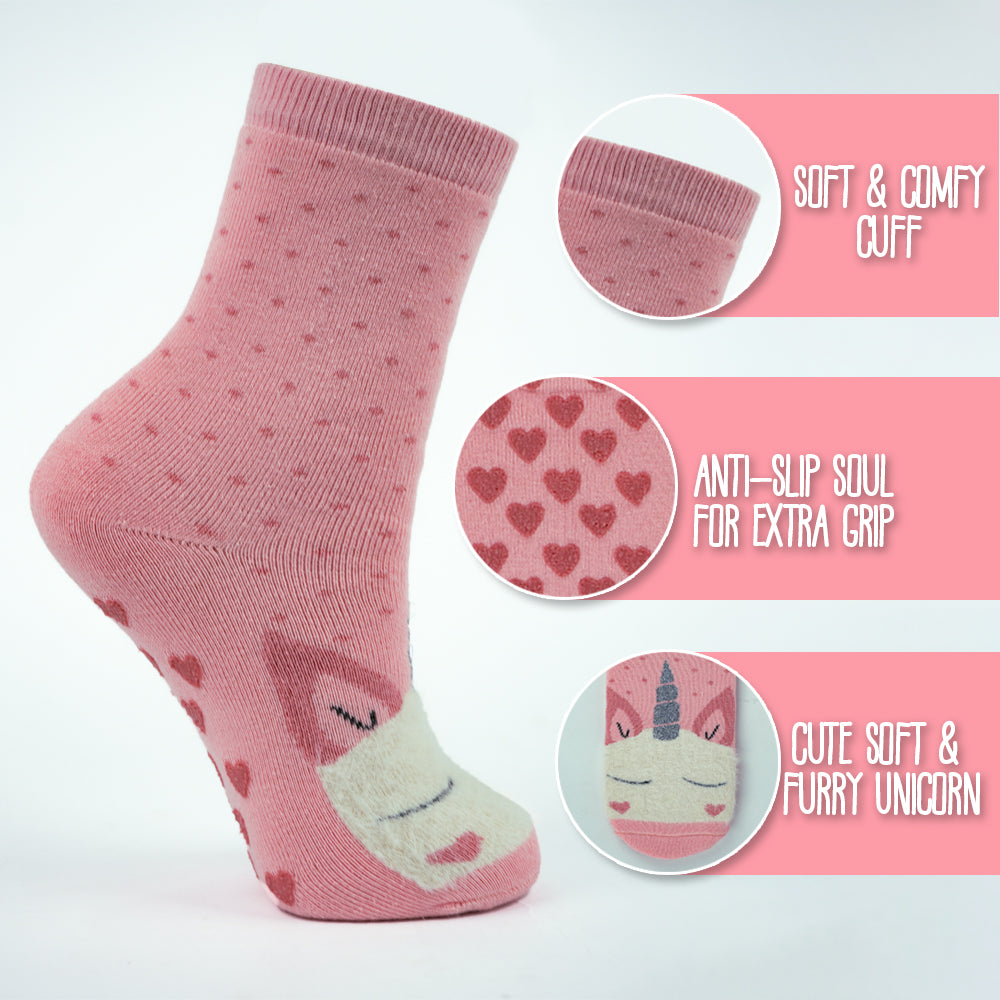 Unicorn Anti-Slip Socks for Girls