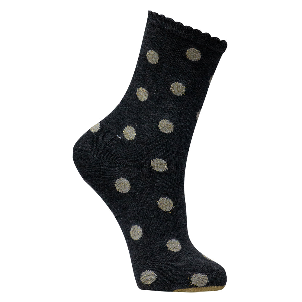 Girl's Cozy Polka Dot Crew Socks