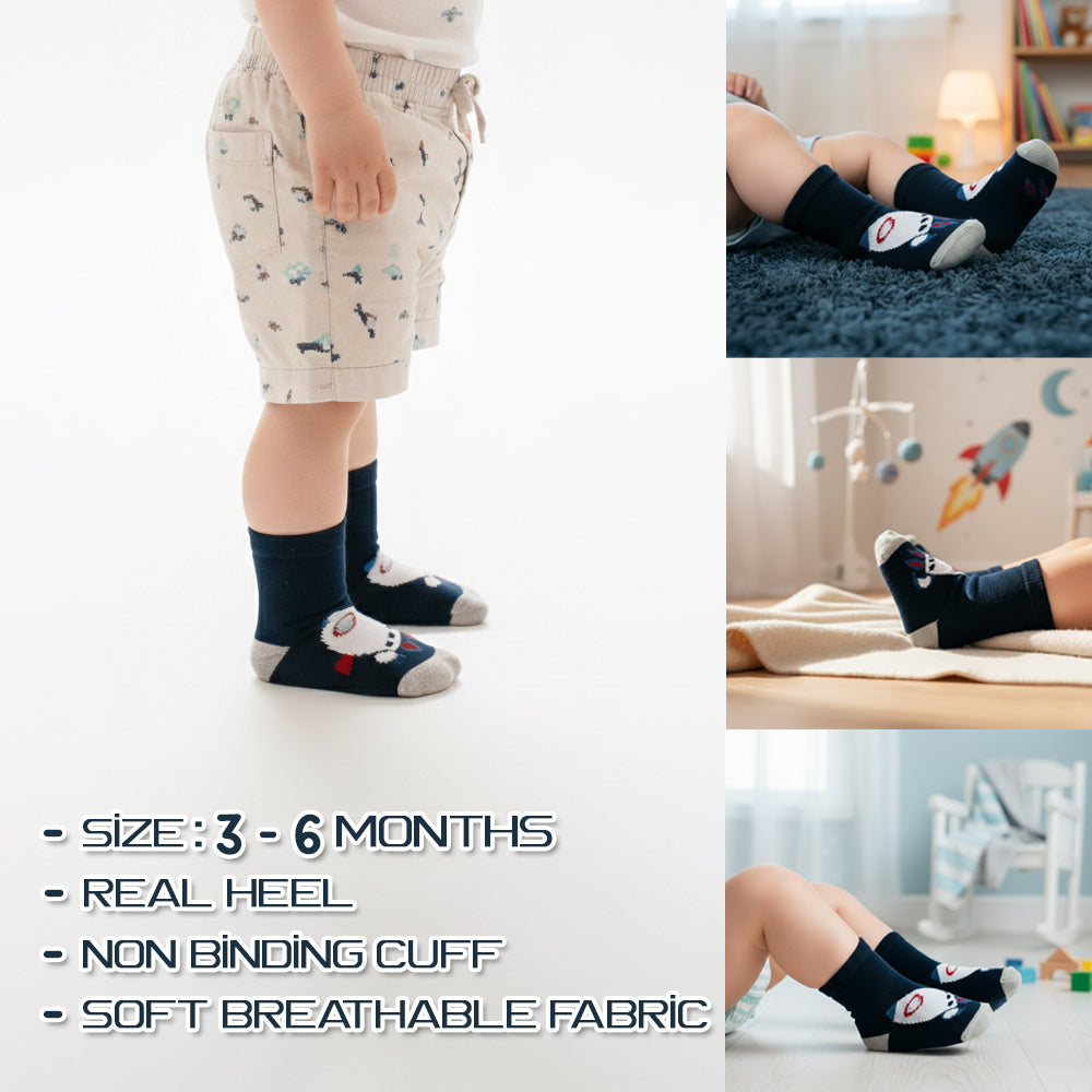 Baby Boy Rocket Print Socks