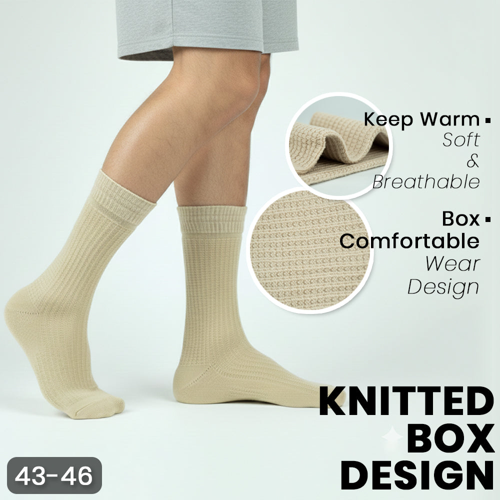 Men Premium Ribbed Crew Socks