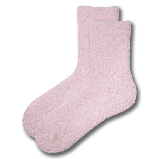 Baby Pink Cozy Women Plush Comfort Socks