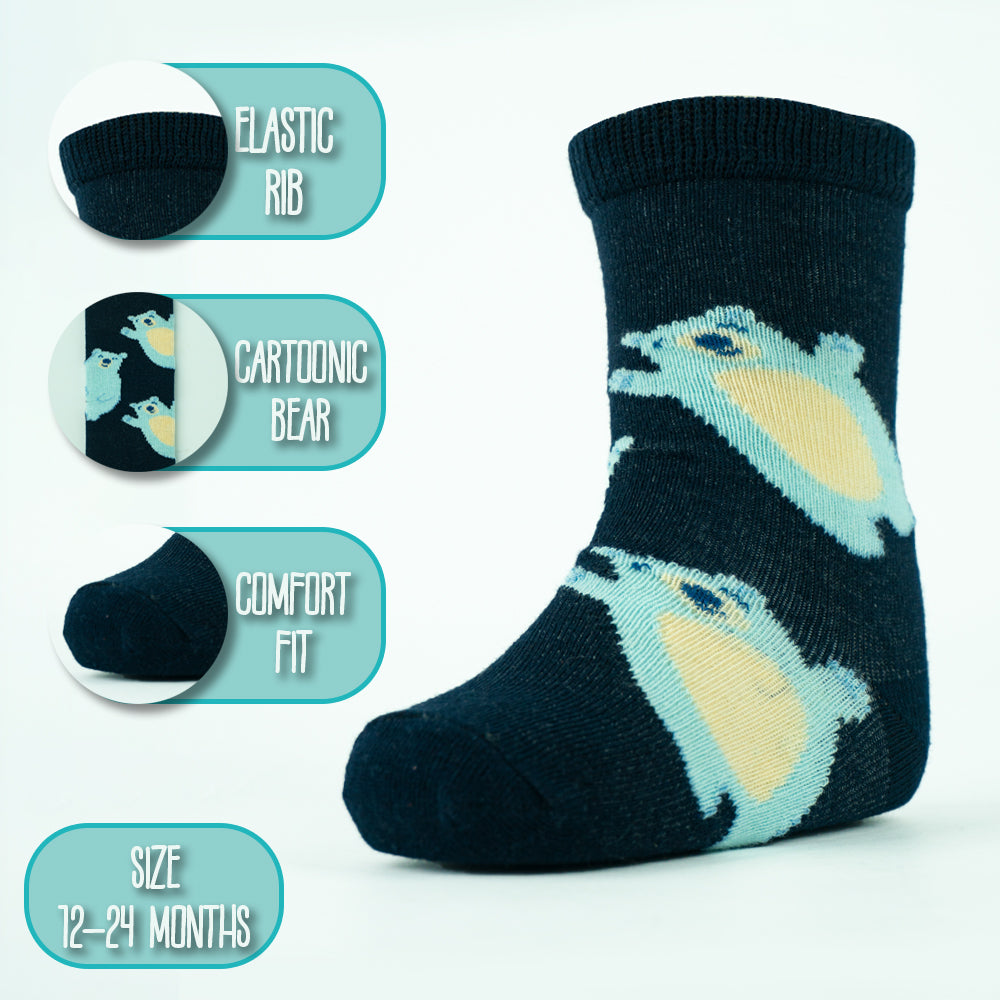 Polar Bear Crew Socks for Baby Boys