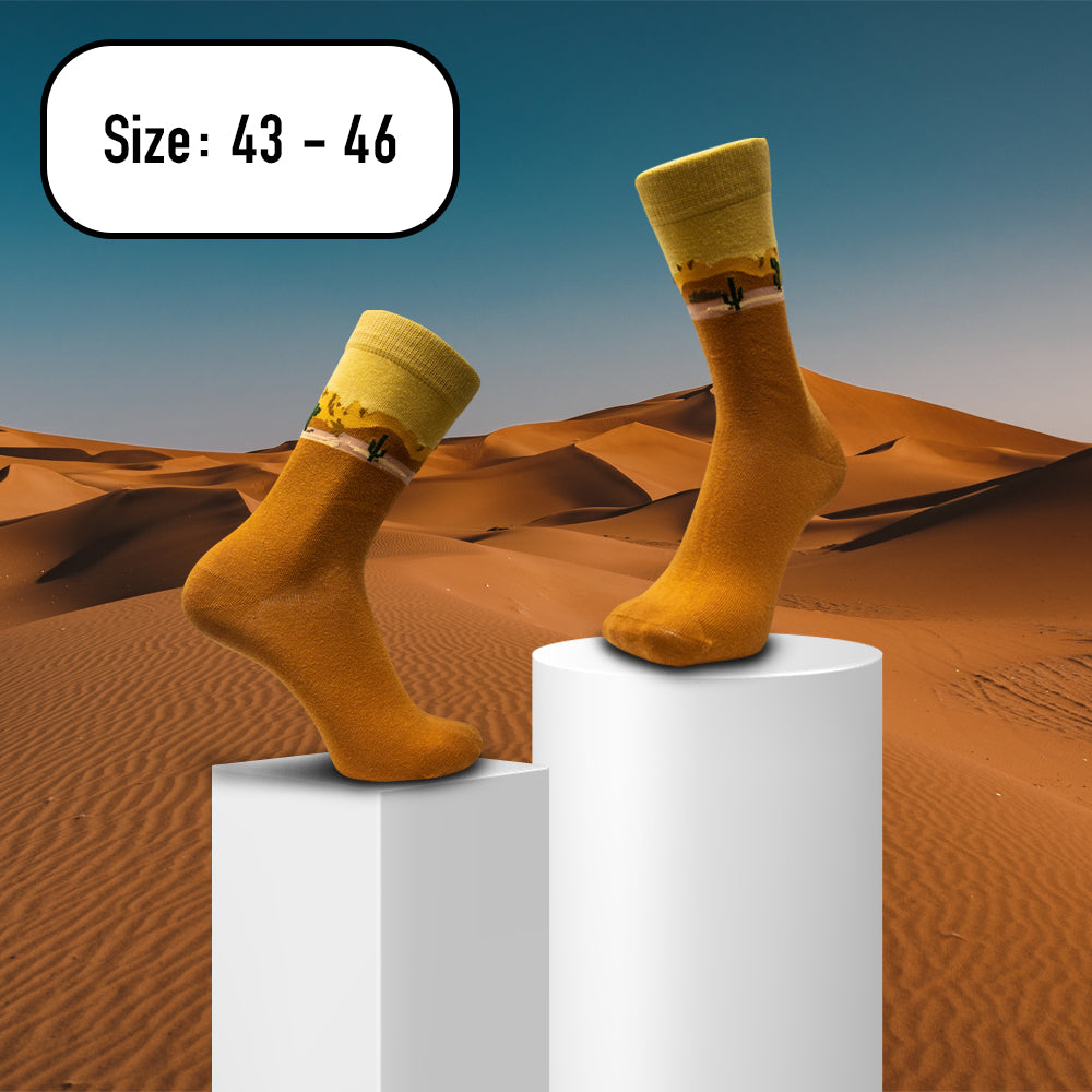 Men Desert Vibes Cotton Socks.