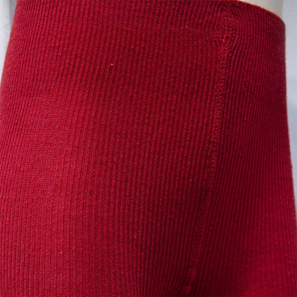 Cozy Knit Plain Red Girls Tights (OT)