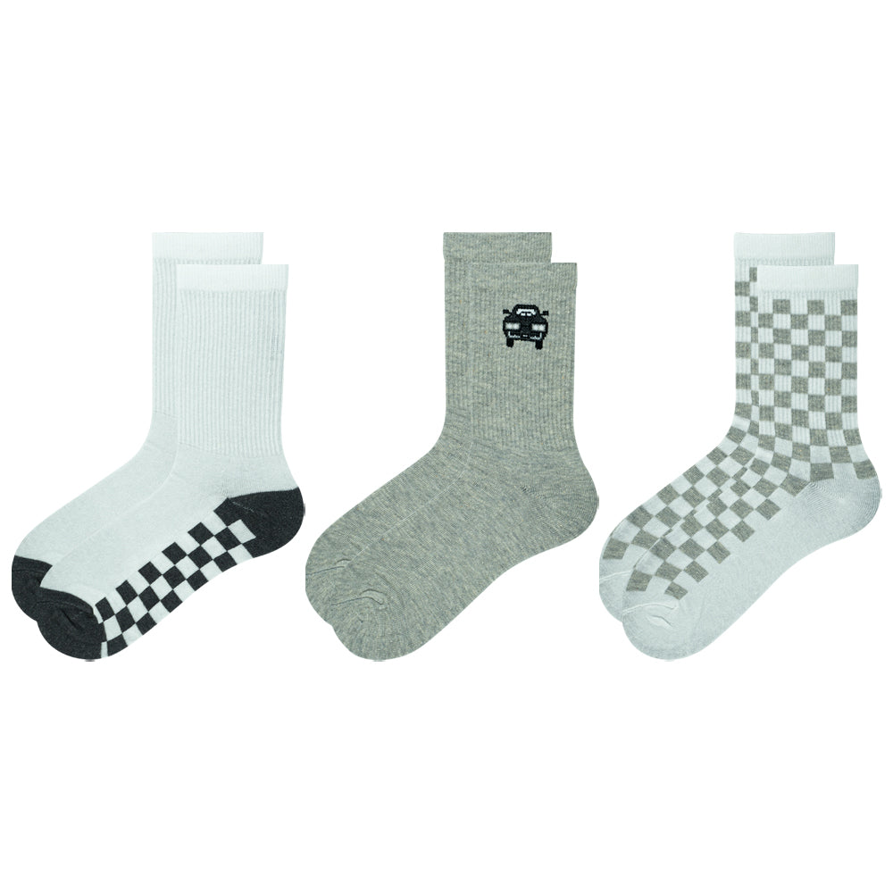 Boys Car Crew Socks Pack