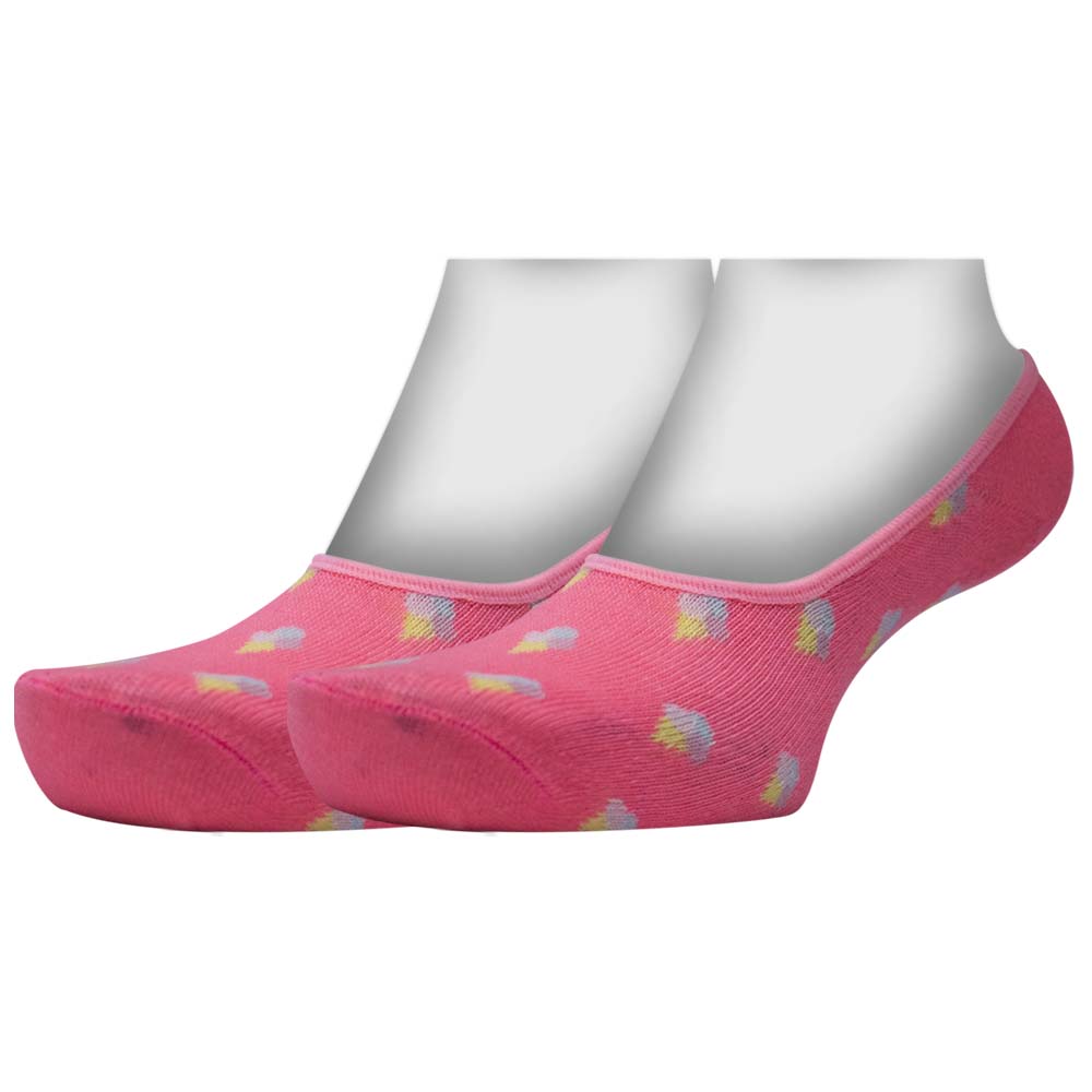 Girls Pink No Show Socks
