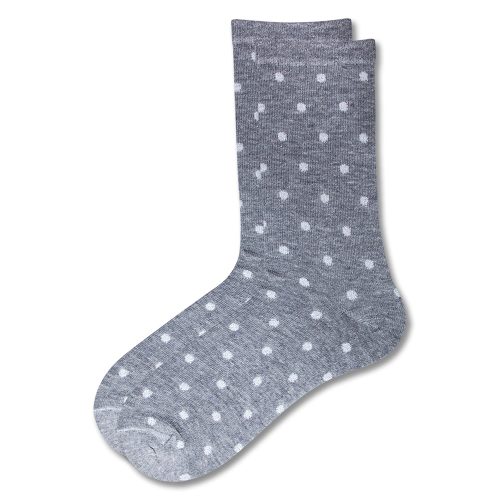Girls Grey Lurix Polka Dot Socks