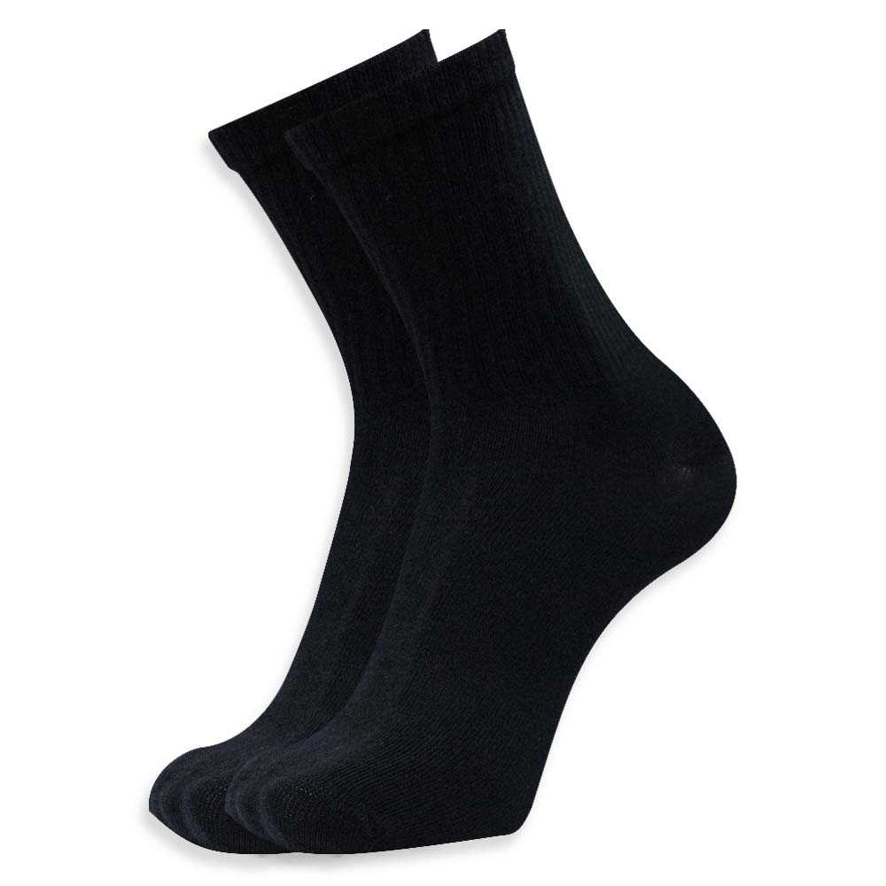 Ultimate Comfort Men Black Crew Socks