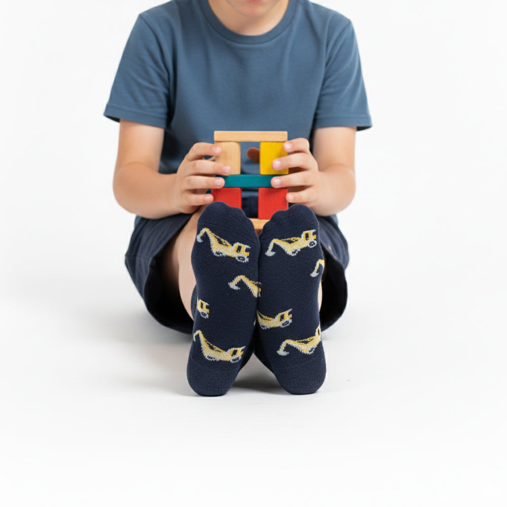 Boys' Crane Print Crew Socks