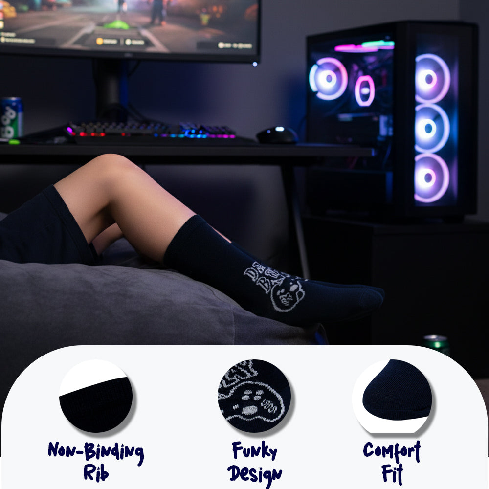 Let's Play Print Boy's Crew Socks