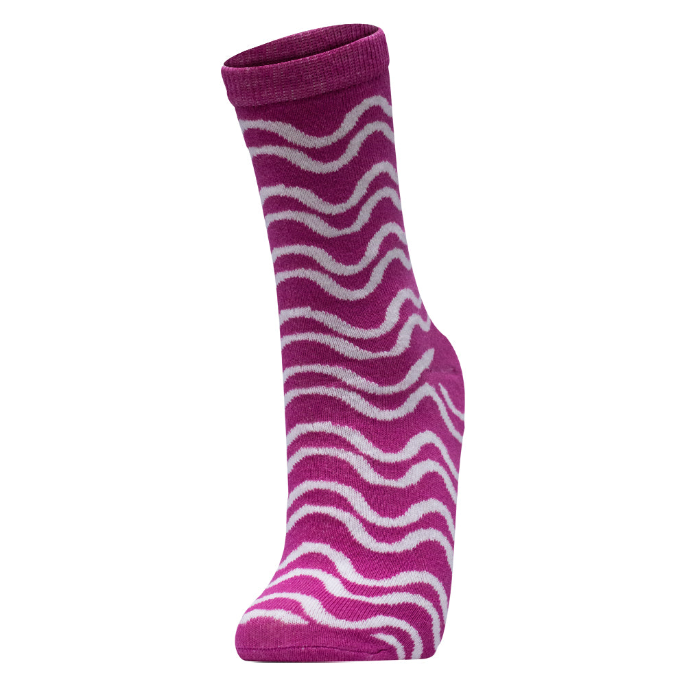Pack of 2 - Girls’ Bold Zebra Stripes Crew Socks