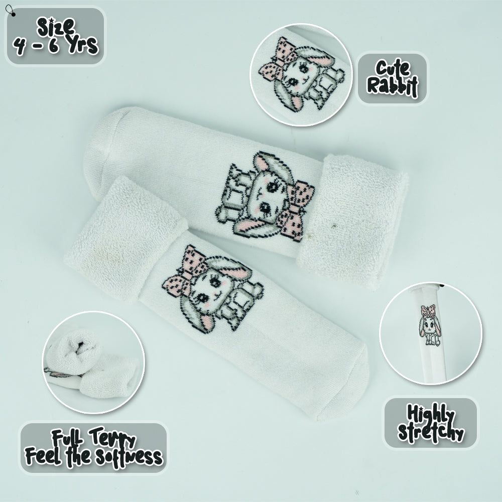 Bunny Print Socks for Girls