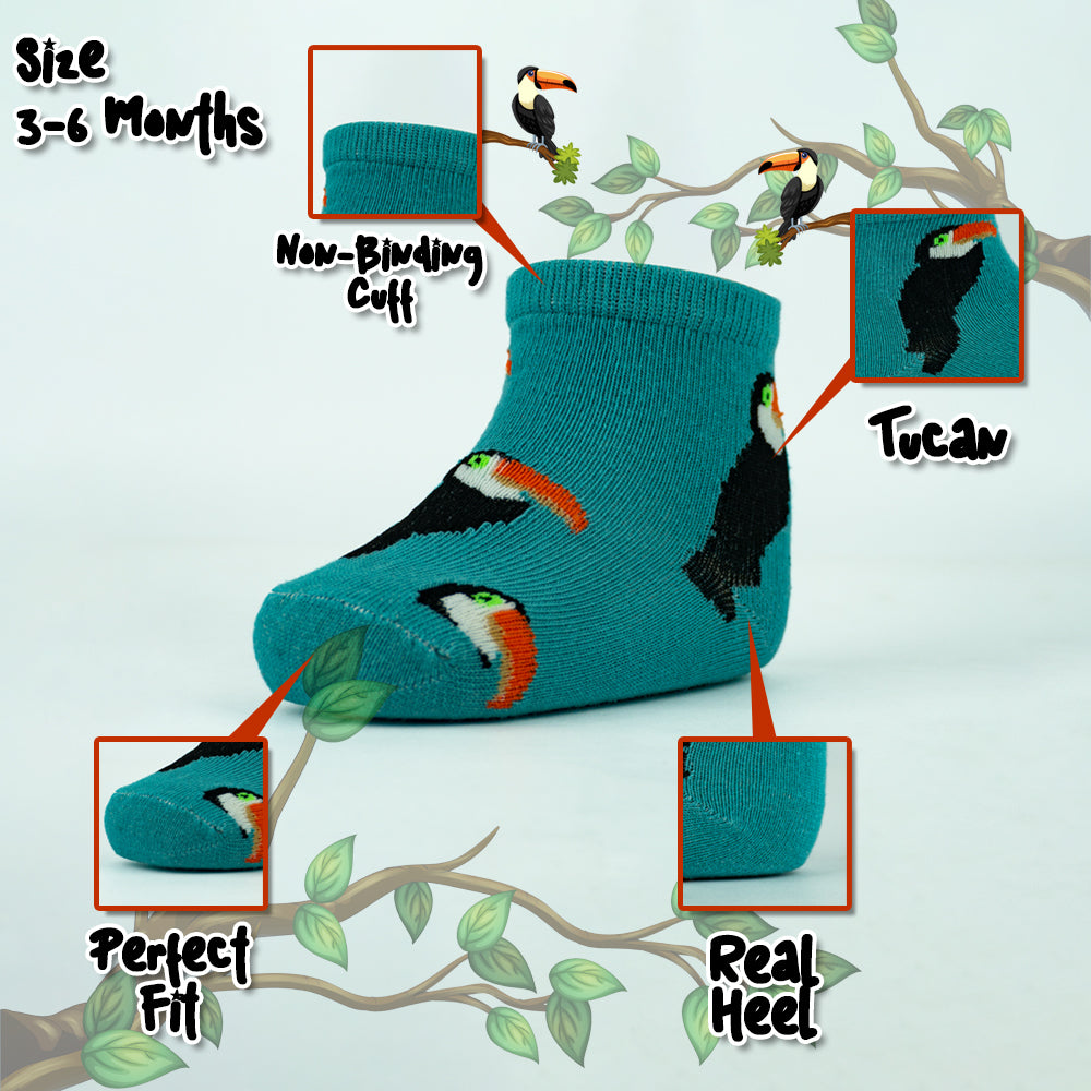 Adorable Toucan Print Baby Socks