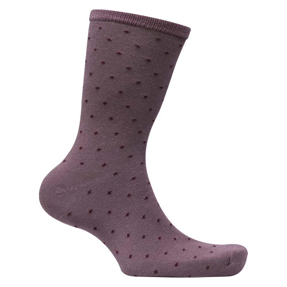 Women Dotted Purple crew Socks