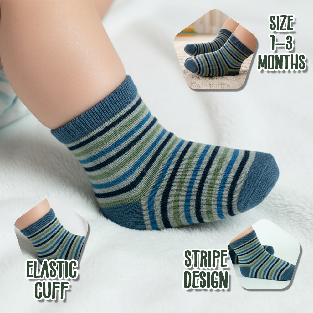 Baby Boy Striped Ankle Socks