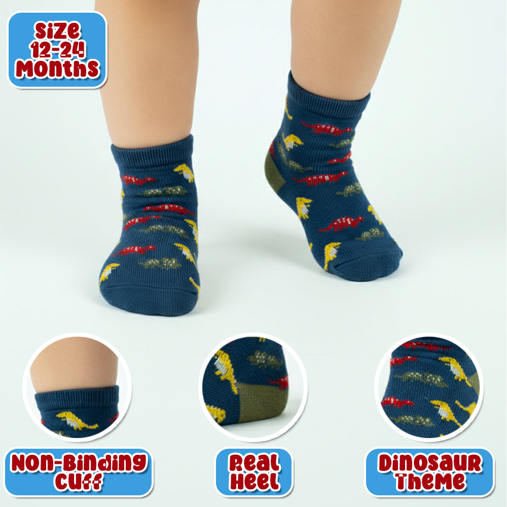 Toddler Boys' Dinosaur Crew Socks