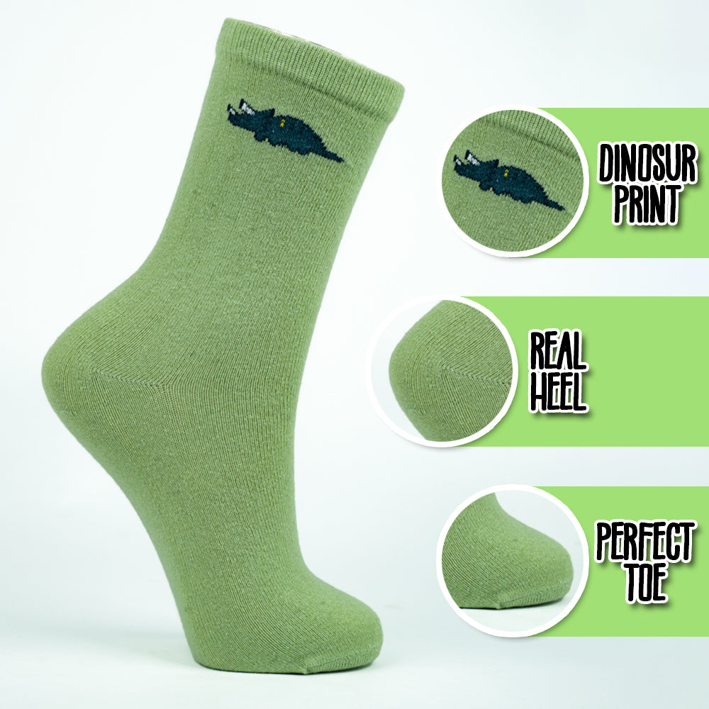 Boys Crocodile Print Crew Socks