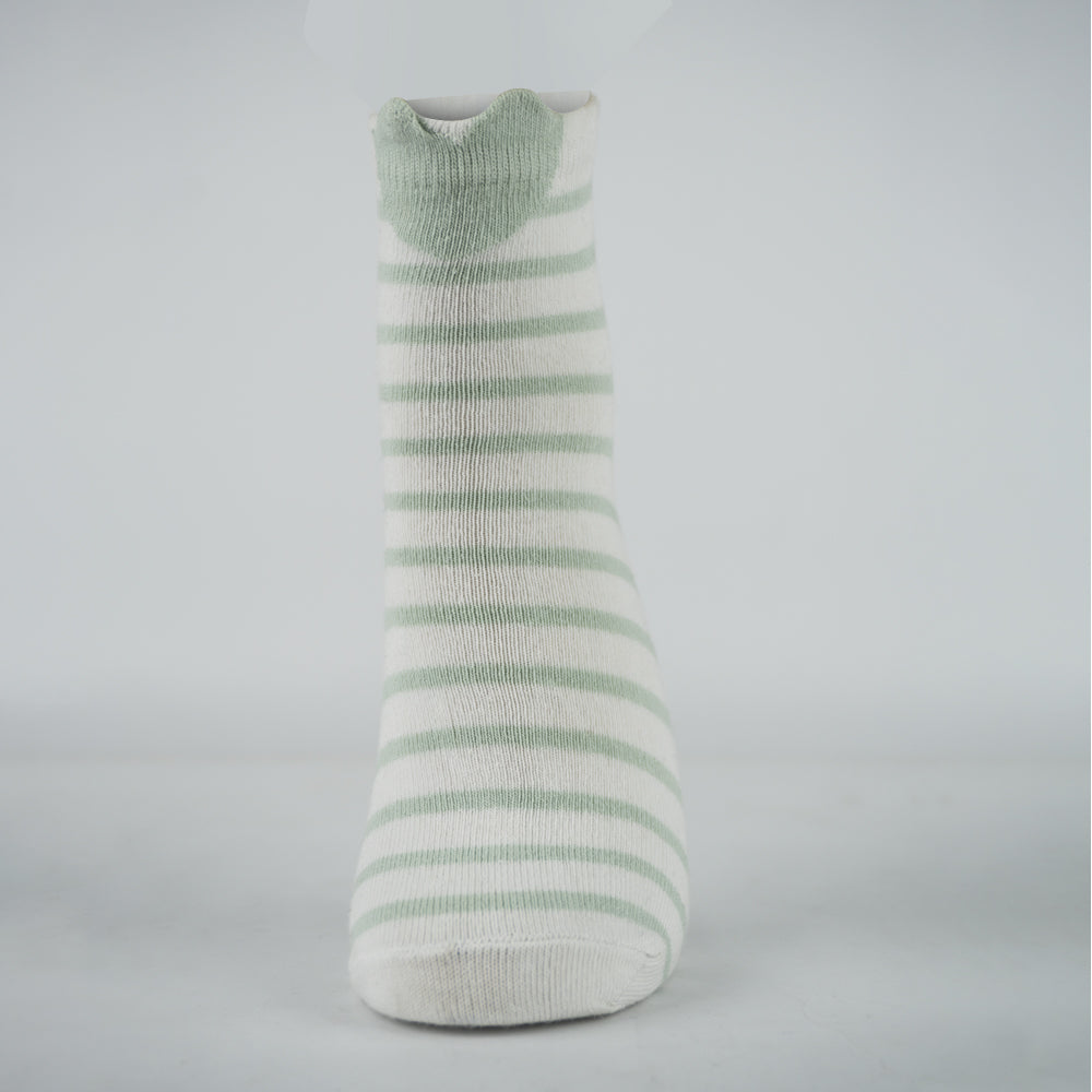 Heart Print Girls Crew Socks