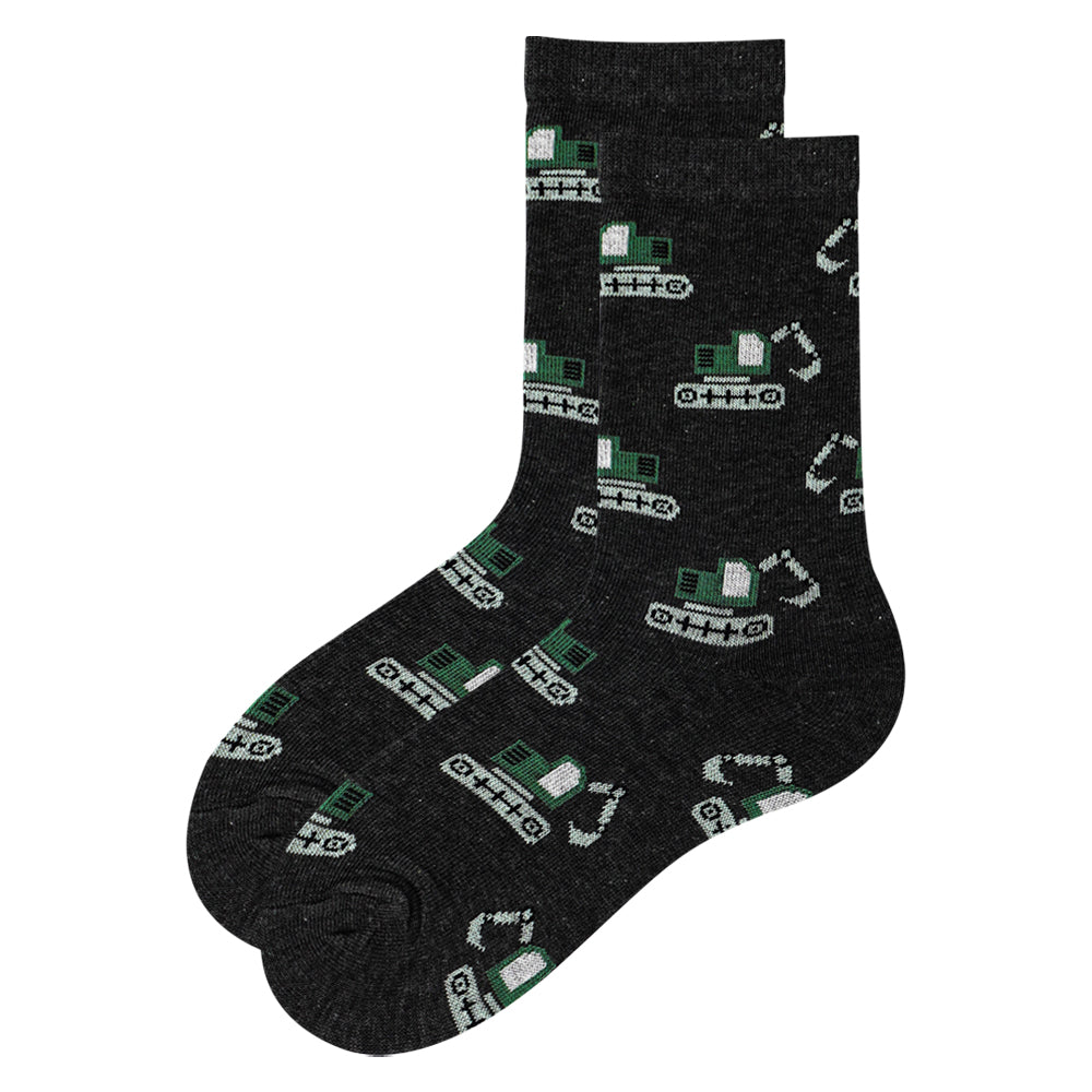 Boys Fun Vehicle Print Crew Socks