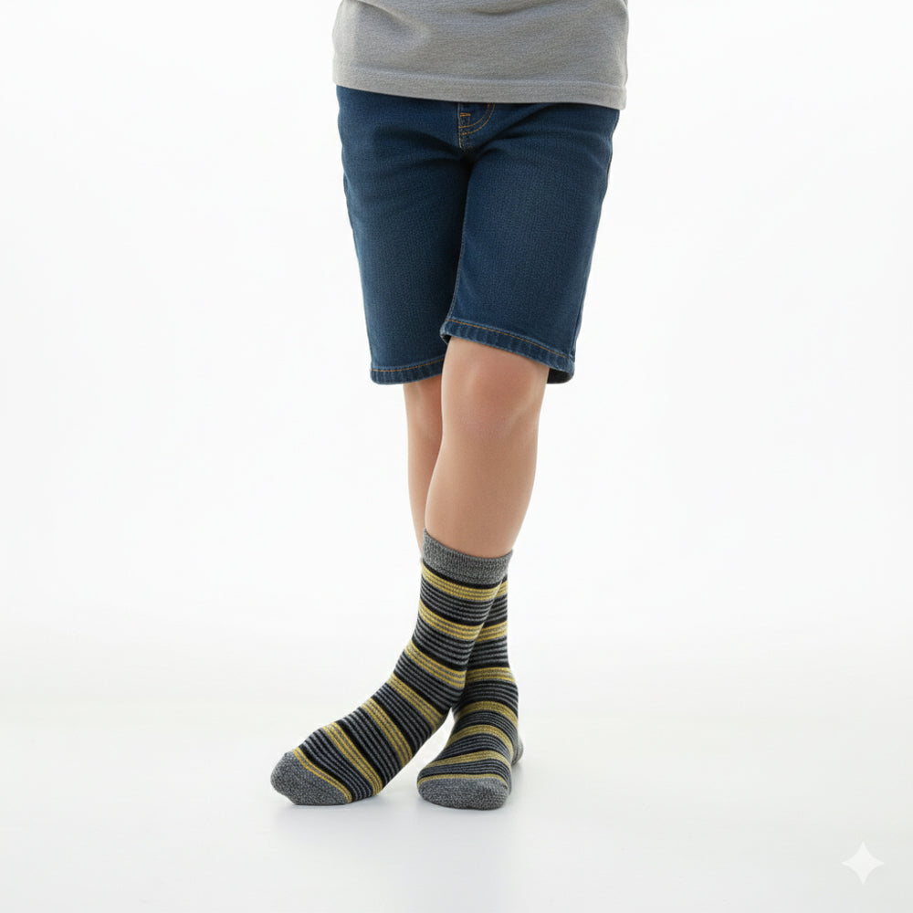 Boys' Striped Crew Socks