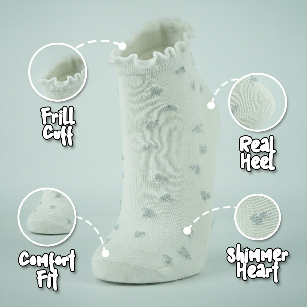 Floral Ruffle Girls Ankle Socks