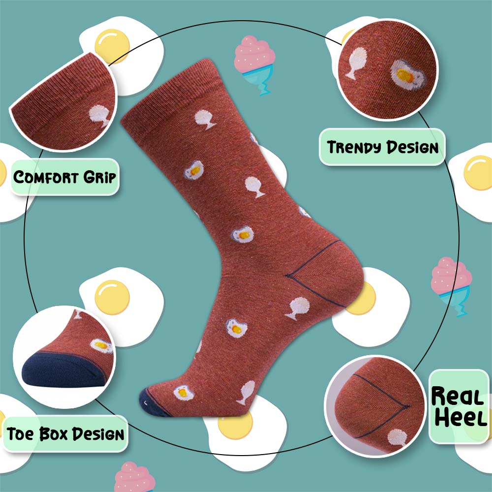 Men Egg & Ice Cream Cup Socks