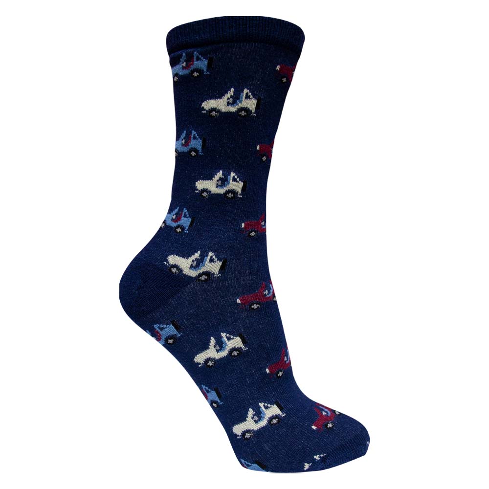 Boys Trendy Car Print Socks