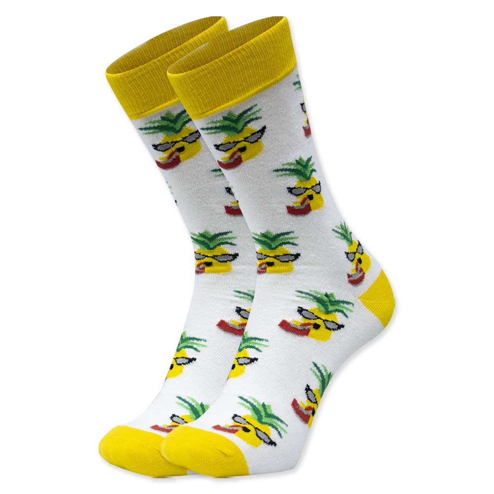 Cool Pineapple Print Socks for Men