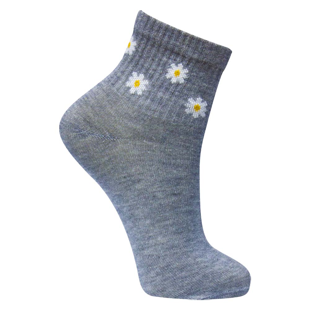 Cozy Core Embroidered Ankle Socks for Women