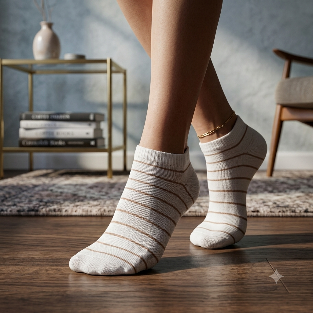 Women Soft-Touch Striped Ankle Socks