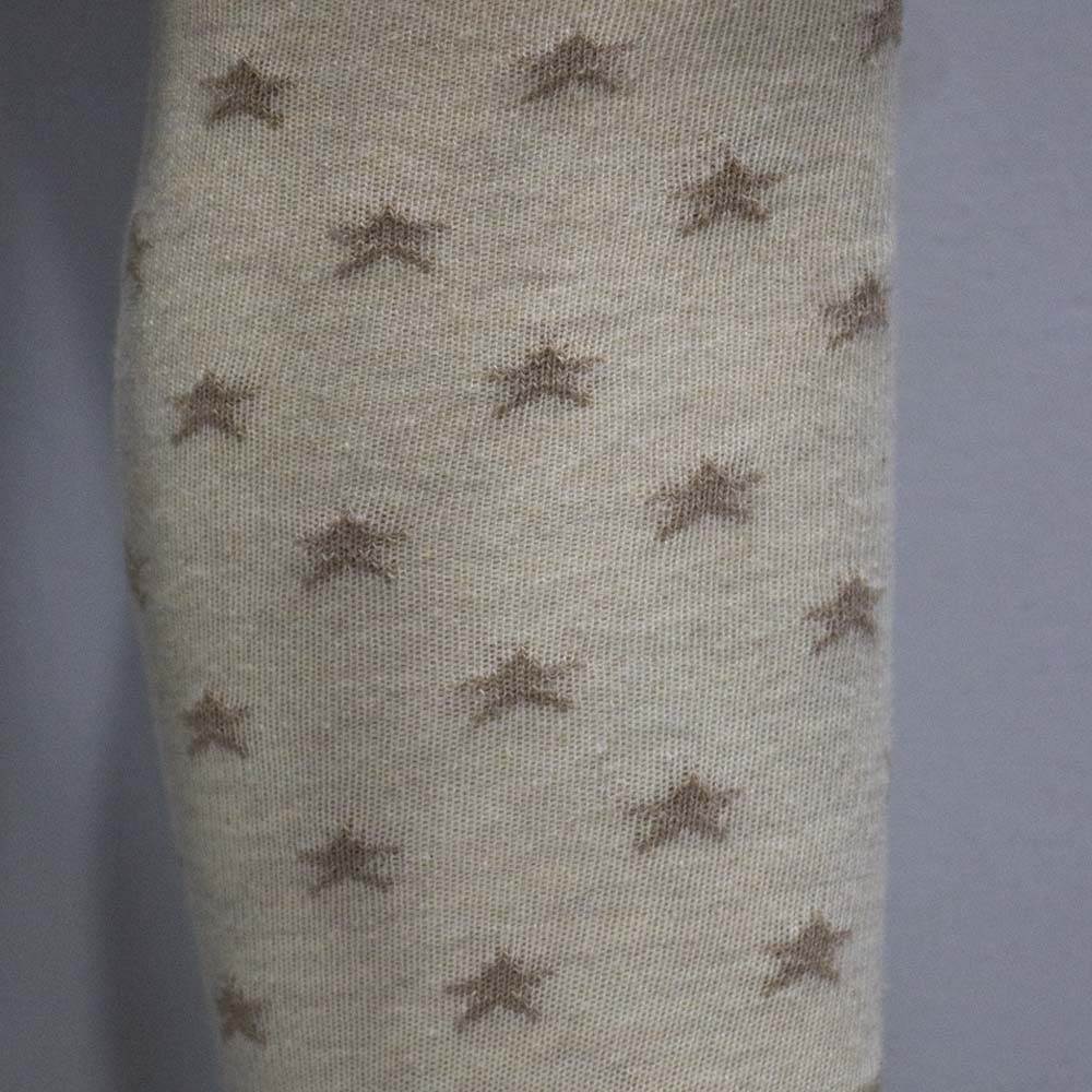 Cozy Beige with Brown Star Tights for Girls (CJ)
