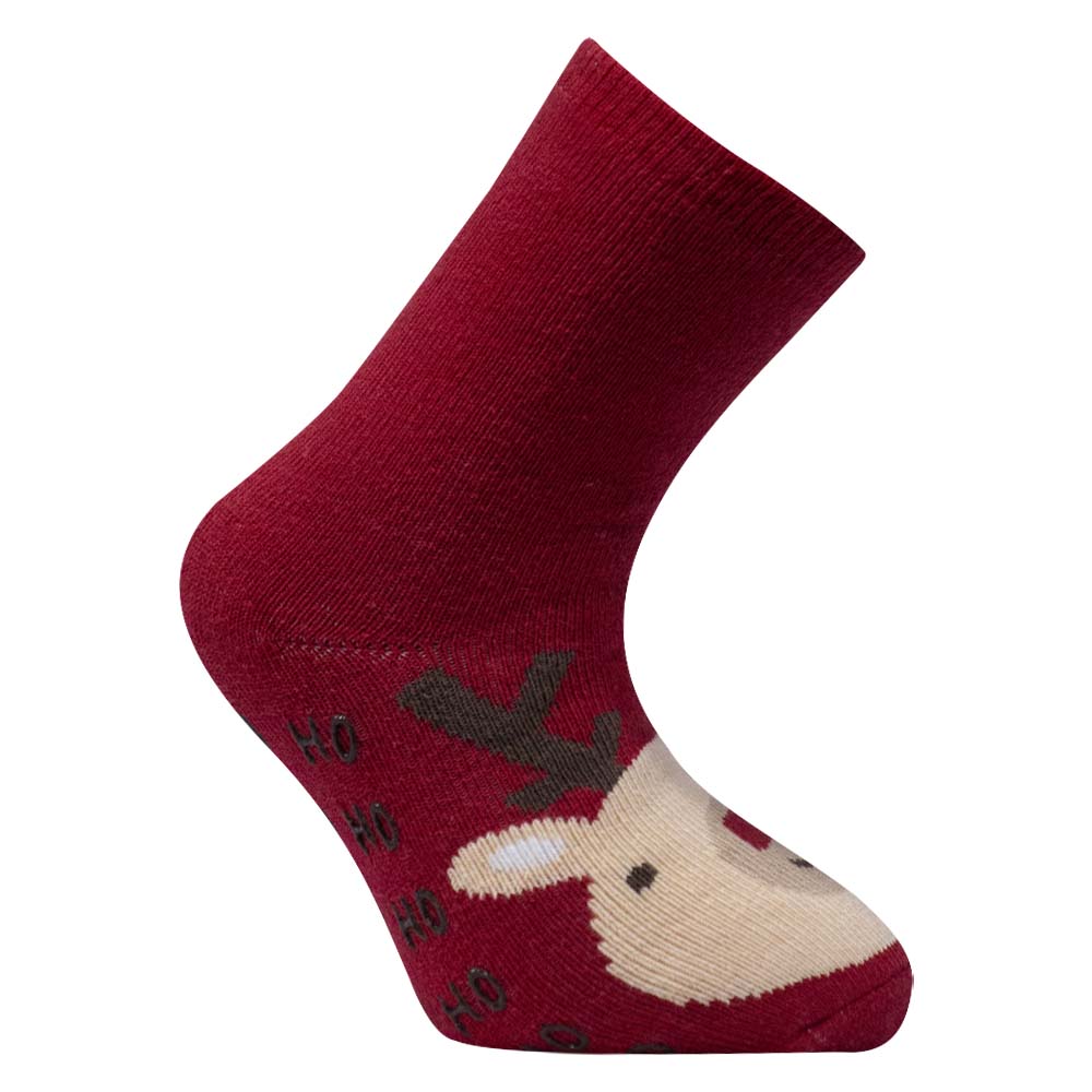 Kids Unisex Anti-Slip Socks | Festive Reindeer Design