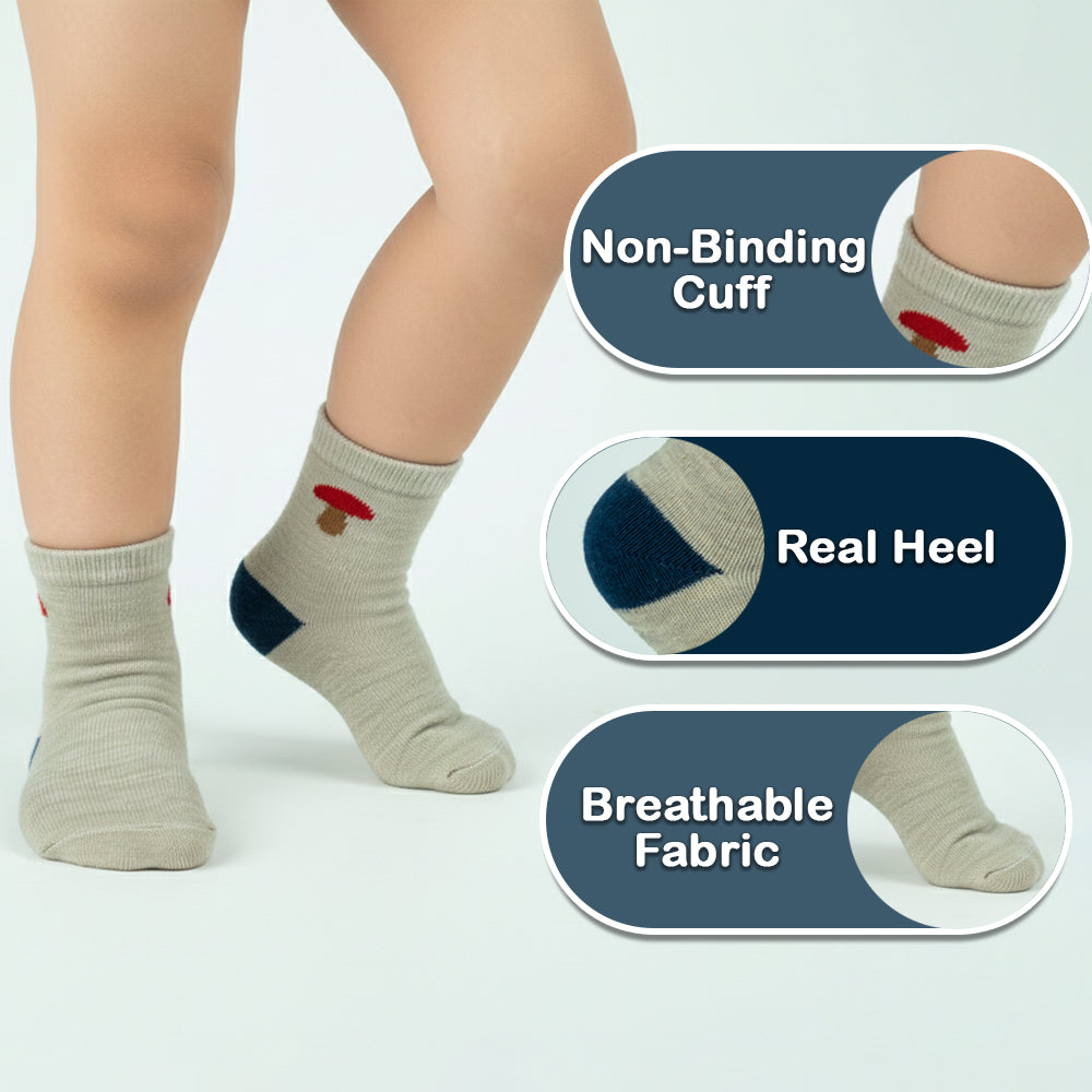 Boys Mushroom Knit Crew Socks