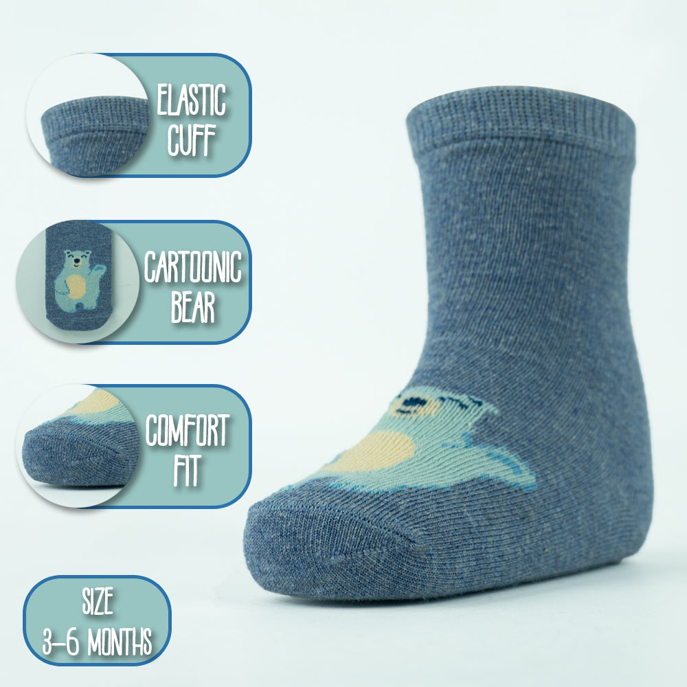 Baby Boy Bear Crew Socks