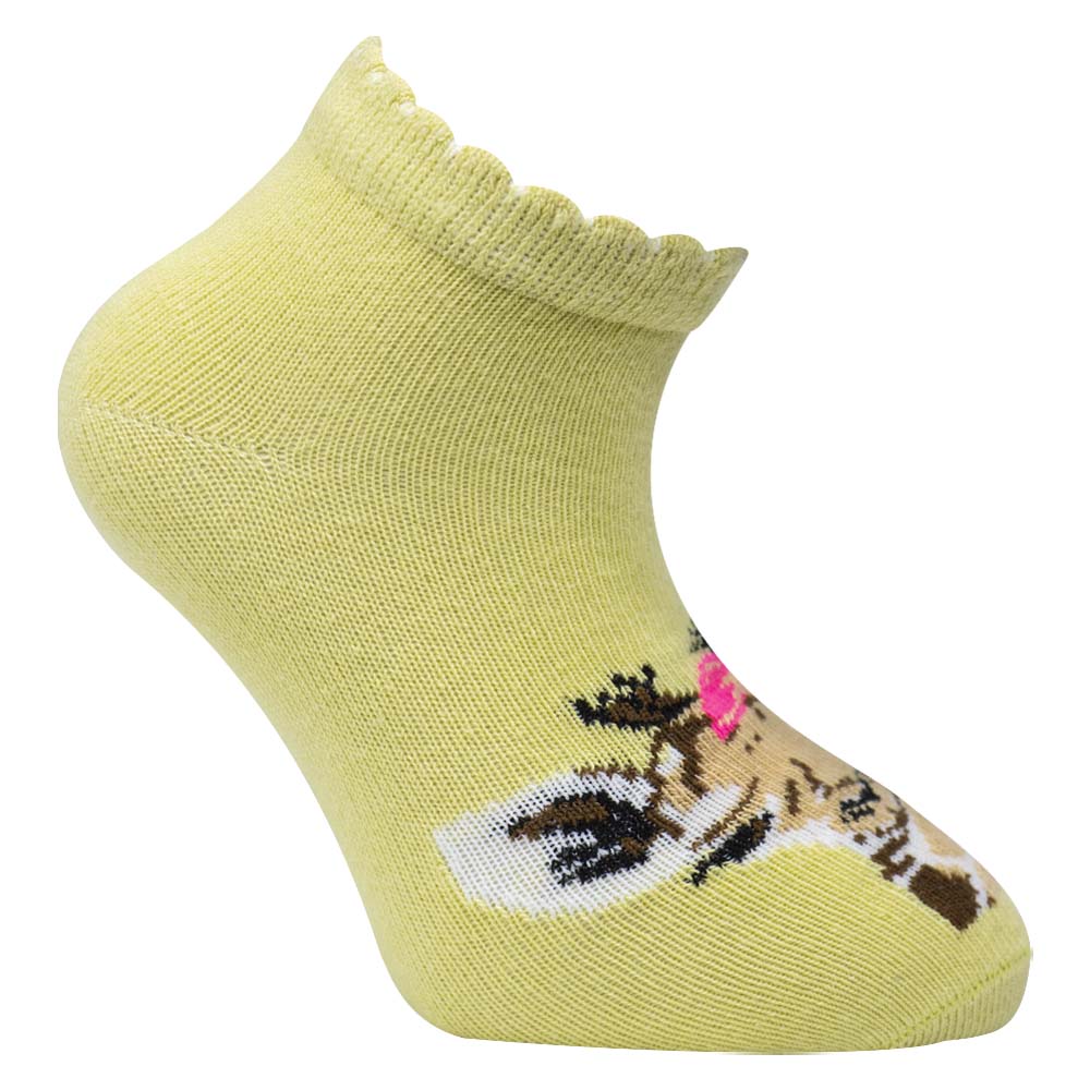 Girly Giraffe Ankle Socks for Girls