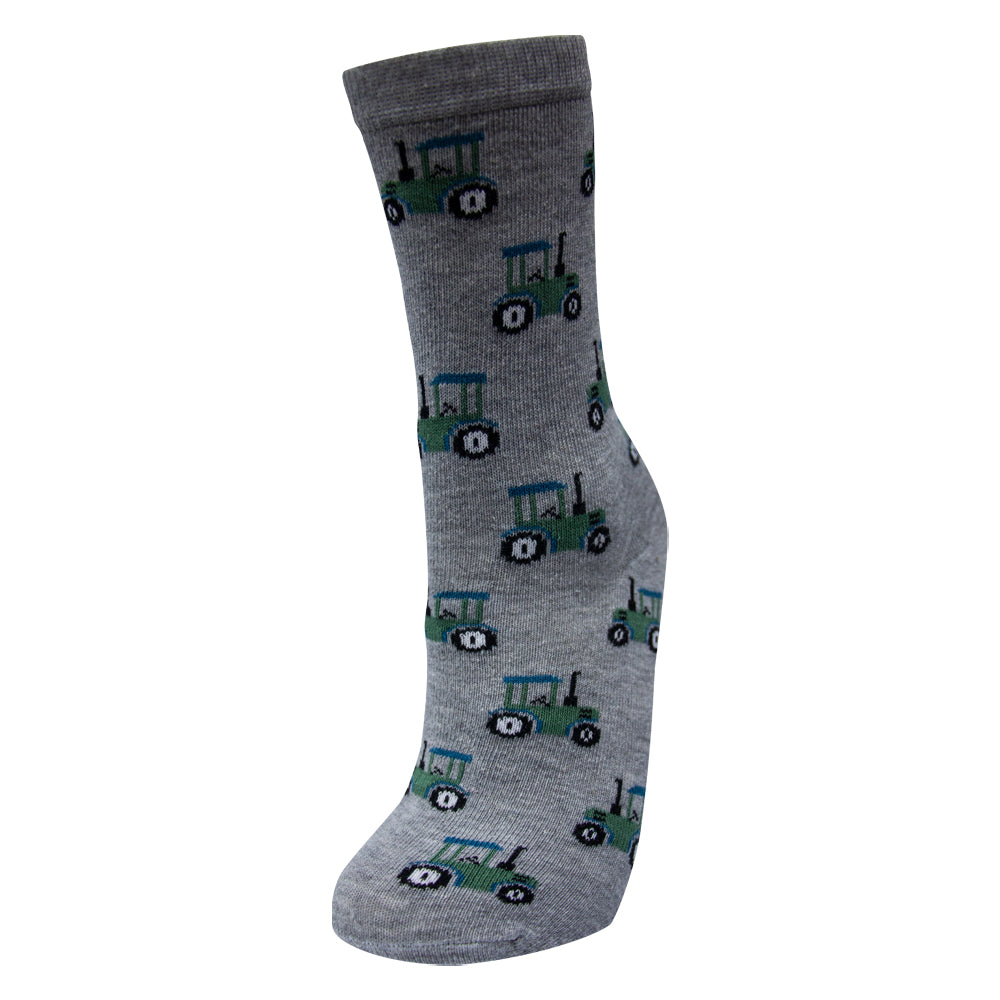 Boys Tractor Print Socks