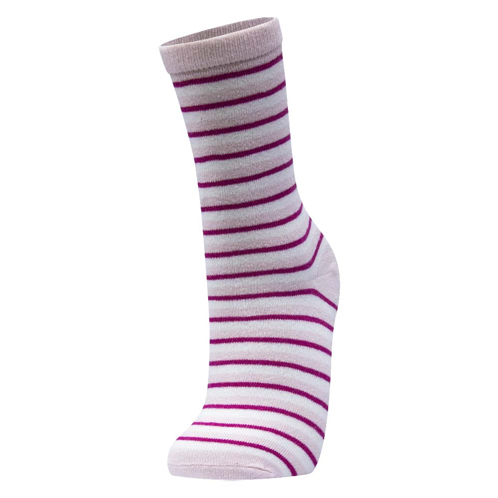 Cozy Critter & Stripe Girls' Crew Socks