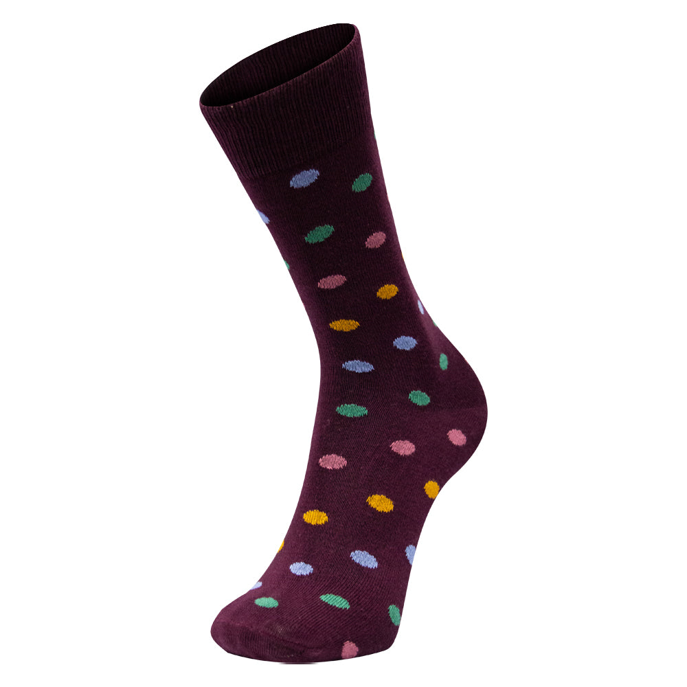 Men Colorful Polka Dot Dress Socks
