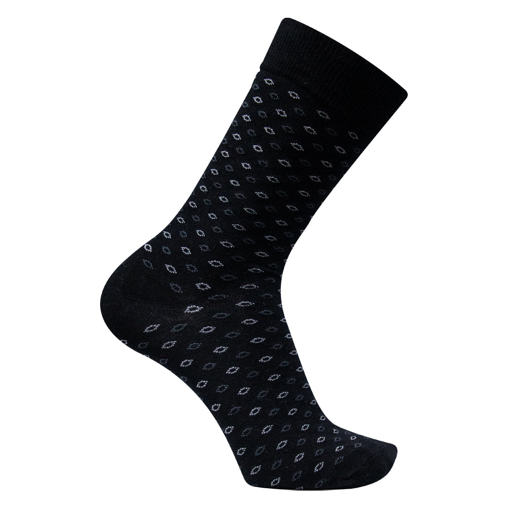 Men’s Classic Black Pattern Dress Socks